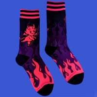 PINK HOT AS HECK DEVIL SOCKS