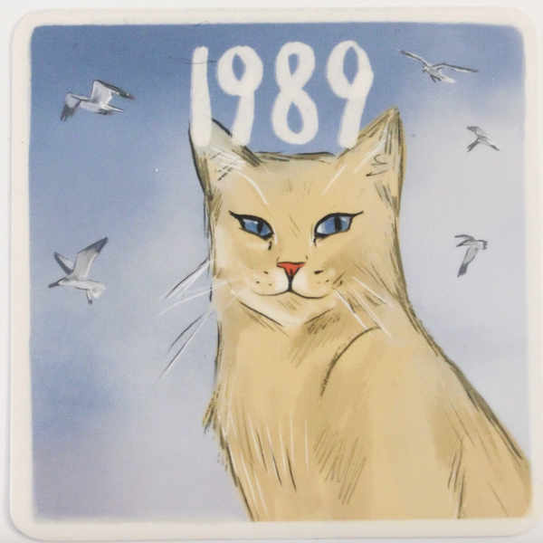 TAYLOR SWIFT 1989 CAT STICKER
