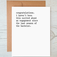 The Bachelor Engagement Card