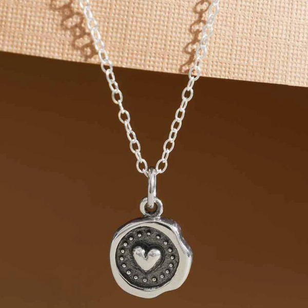 WAX SEAL HEART NECKLACE