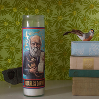 CHARLES DARWIN SECULAR SAINT CANDLE