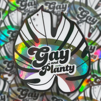 GAY + PLANTY MONSTERA STICKER