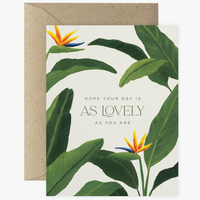 Bird Of Paradise Lovely Birthday Card