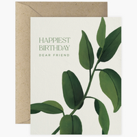 Rubber Tree Happiest Birthday Card