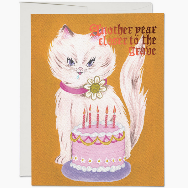 KITTY AND CAKE BIRTHDAY CARD