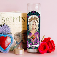 CHER PATRON SAINT OF BELIEVING CANDLE