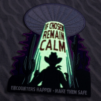 ALIEN ABDUCTION GLOW IN THE DARK PATCH