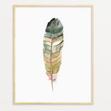 Watercolor Lone Feather #14 Print