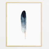 WATERCOLOR LONE FEATHER #15 PRINT