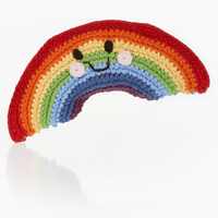 Handmade Crocheted Rainbow Rattle