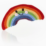 HANDMADE CROCHETED RAINBOW RATTLE