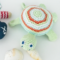 HANDMADE CROCHETED SEA TURTLE RATTLE