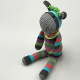 HANDMADE CROCHETED STRIPEY DONKEY