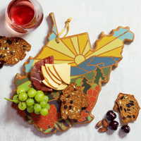 COLOR WEST VIRGINIA SHAPED BAMBOO CUTTING + SERVING BOARD