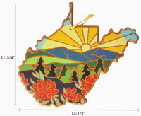 COLOR WEST VIRGINIA SHAPED BAMBOO CUTTING + SERVING BOARD