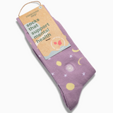 SOCKS THAT SUPPORT MENTAL HEALTH - PURPLE MOONS