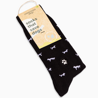 SOCKS THAT SAVE DOGS - BLACK DOGS