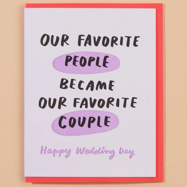 OUR FAVORITE COUPLE WEDDING CARD