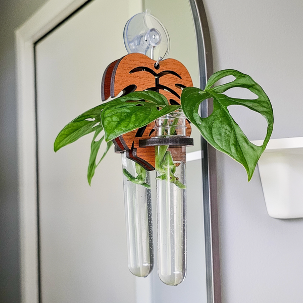 Hanging Propagation Station - Monstera Leaf