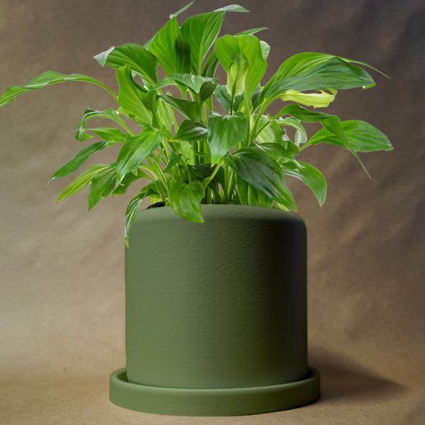 SMOOTH 3D PRINTED PLANTER - GREEN