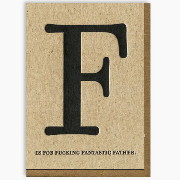F IS FOR FATHER CARD