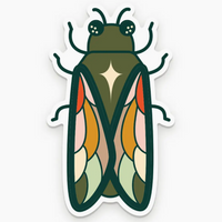 Mid Century Cicada Sticker