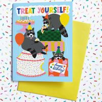 Party Raccoons Birthday Card