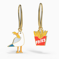 Seagull + Fries Dangle Earrings