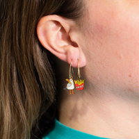 Seagull + Fries Dangle Earrings