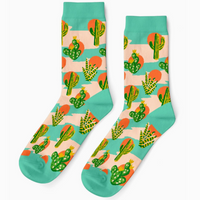 Sunset Cactus Men's Crew Socks