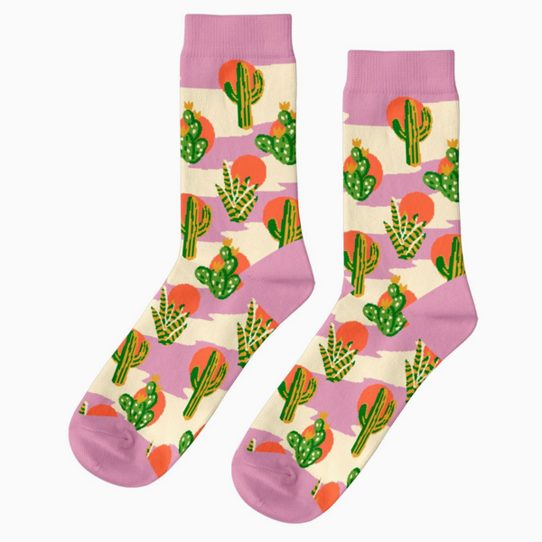 Sunset Cactus Women's Crew Socks