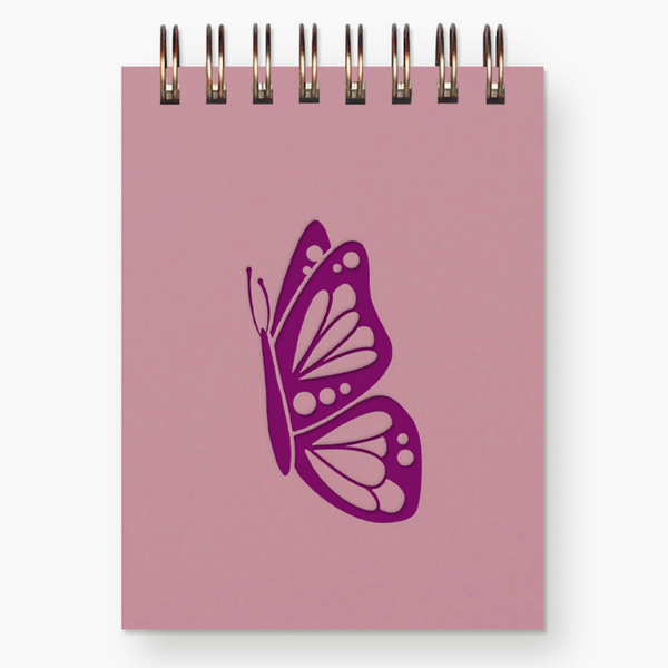 Mini Jotter Notebook - Pink Butterfly