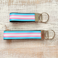 Pride Colors Keychain / Wristlet - Transgender