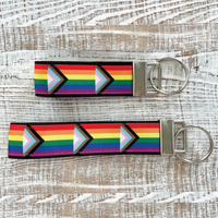 Pride Colors Keychain / Wristlet - Progress Pride