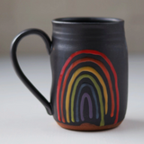 Stoneware Mug - Rainbow Handmade Mug