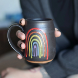 Stoneware Mug - Rainbow Handmade Mug