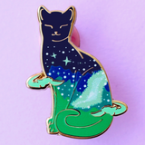 Northern Lights Cat Enamel Pin