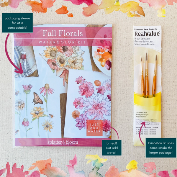 Fall Florals Beginner Watercolor Set