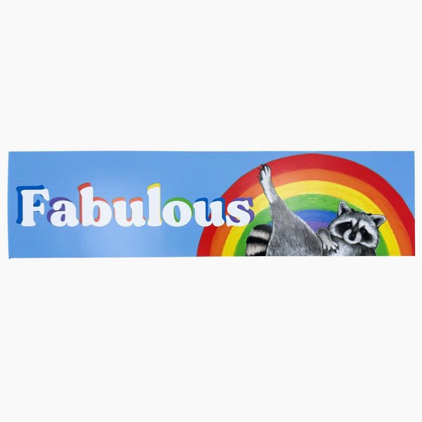 Fabulous Raccoon Bumper Sticker