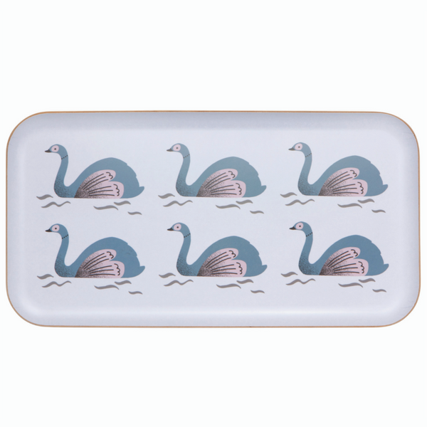 SWANS WILLOW WOOD SERVING TRAY