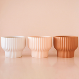 Presley Pedestal Ceramic Planter - Small Pink