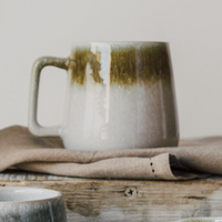 Stoneware Mug - Mineral Mist Green Reactive GLAZE