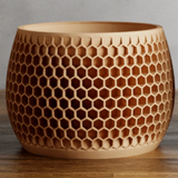 Lightweight Honeycomb Planter Pot With Drip Tray - Small