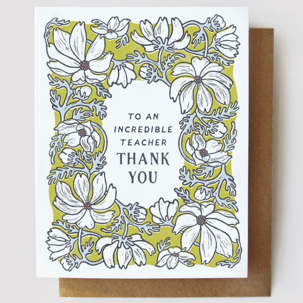 Incredible Teacher Thank You Card