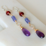 Royal Linear Gemstone Earrings