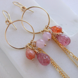 Sunburst Cluster Hoop Earrings