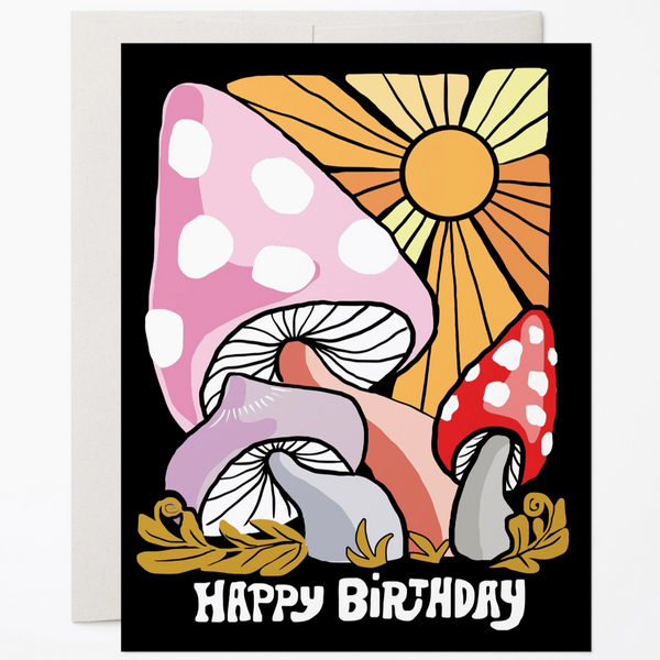 Magic Mushrooms Birthday Card