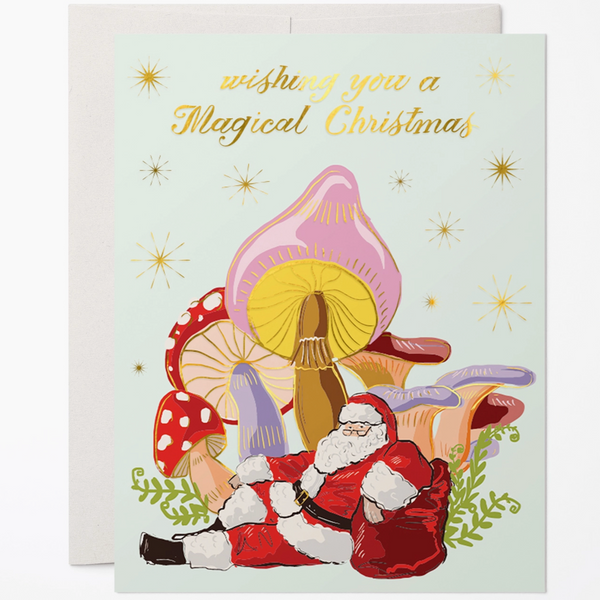 Shroomin Santa Holiday Card