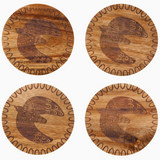 Engraved Wood Coaster Set - Myth