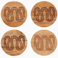 Engraved Wood Coaster Set - Olympus